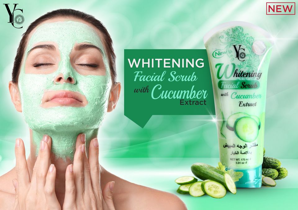 Whitening Facial Scrub with Cucumber Extract