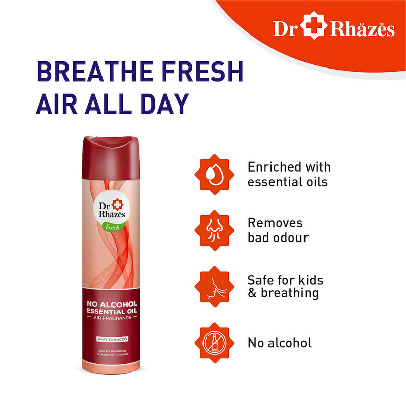 Dr Rhäzēs No Alcohol Essential Oil Air Fragrance Anti Tobacco 150g