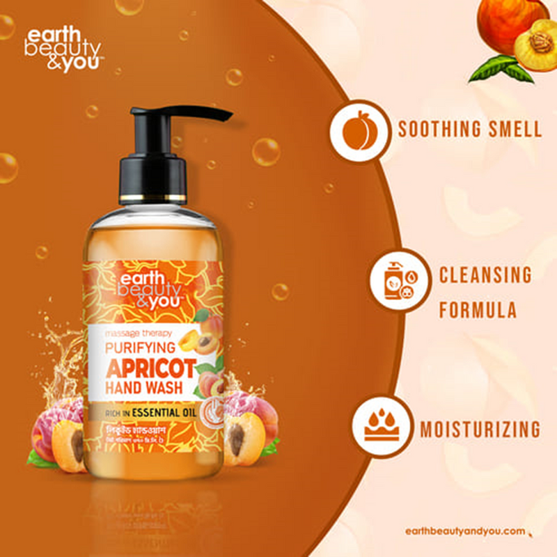 Earth Beauty Purifying Apricot Hand Wash 370ml 