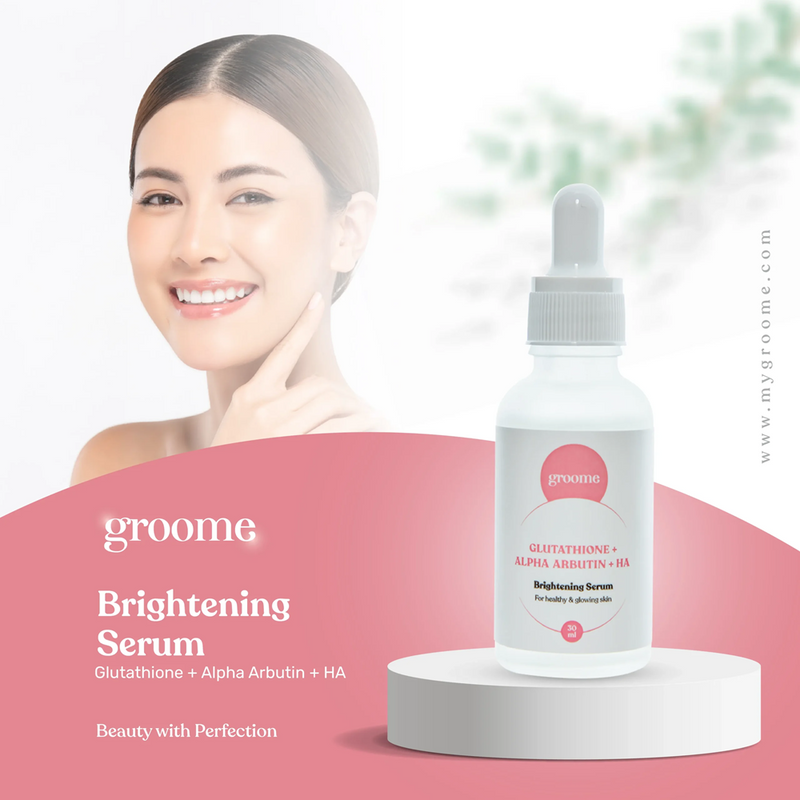 Groome Glutathione + Alpha Arbutin + Ha Brightening Serum 30ml