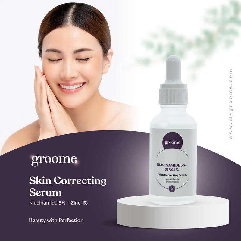 Groome Niacinamide 5% + Zinc 1% Skin Correcting Serum 30ml