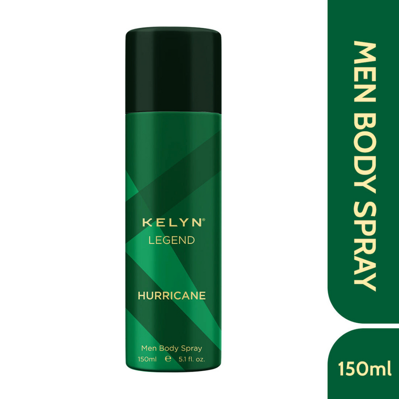 Kelyn Legend Hurricane Deodorant Body Spray For Men 150ml