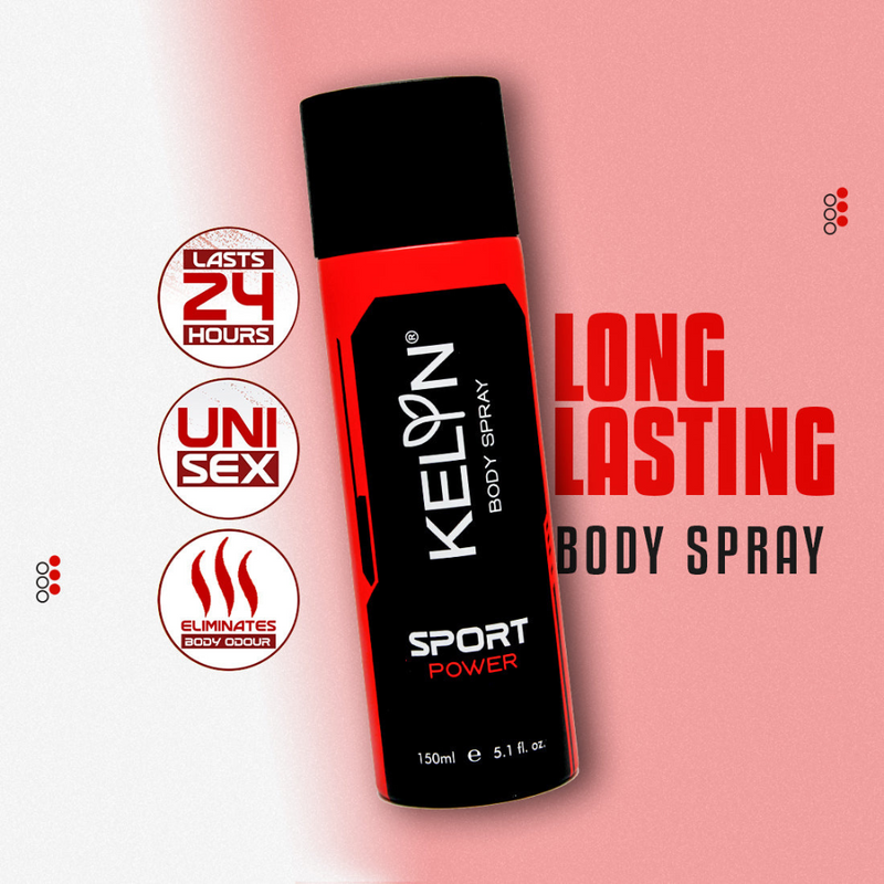 Kelyn Sport Power Deodorant Body Spray For Men 120ml