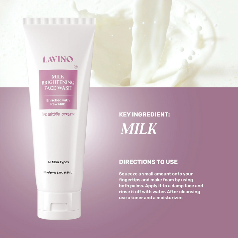 Lavino Milk Brightening Face Wash 100ml BD