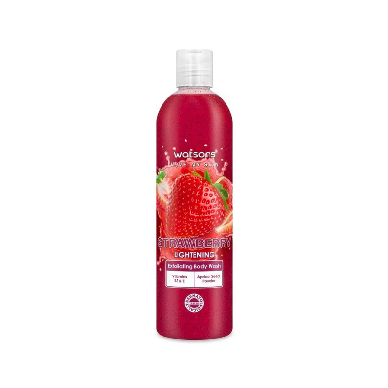 Watsons Strawberry Lightening Exfoliating Body Wash 410ml