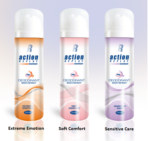 Action Replay Sensitive Care Body Spray for Women 150ml BD