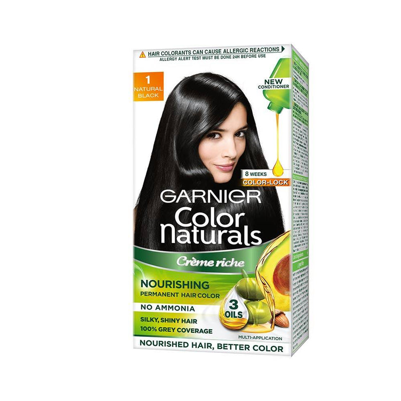 Garnier Color Naturals Shade 1 Natural Black Hair Color 70ml+60g