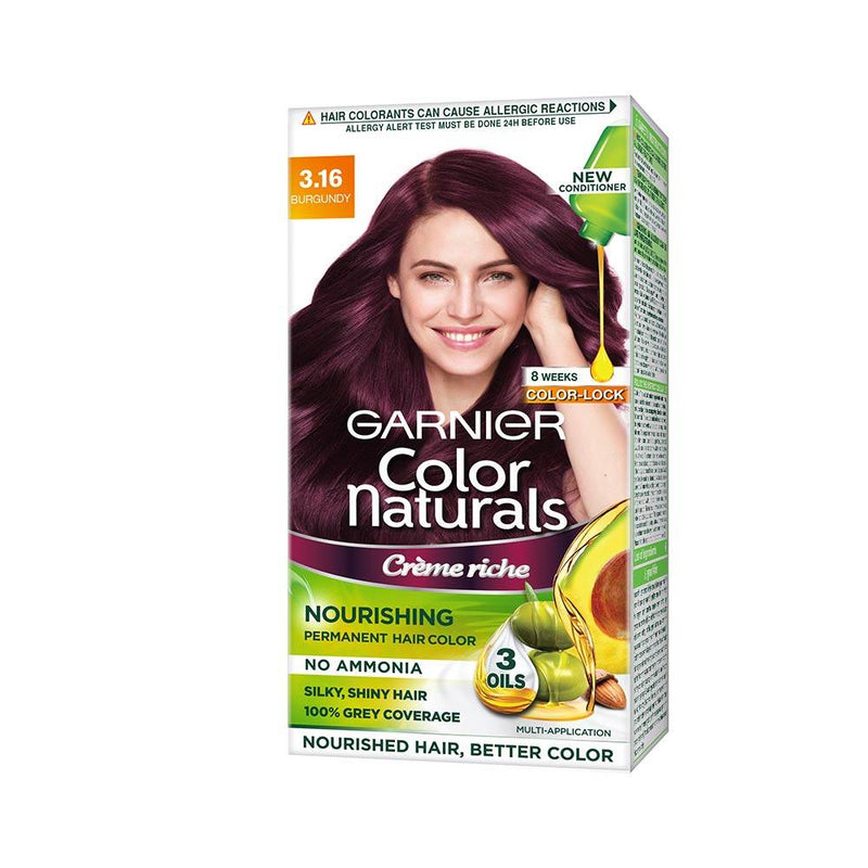Garnier Color Naturals Shade 3.16 Burgundy Hair Color 70ml+60g