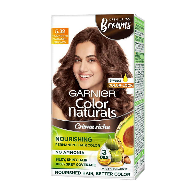 Garnier Color Naturals Shade 5.32 Caramel Brown Hair Color 70ml+60g