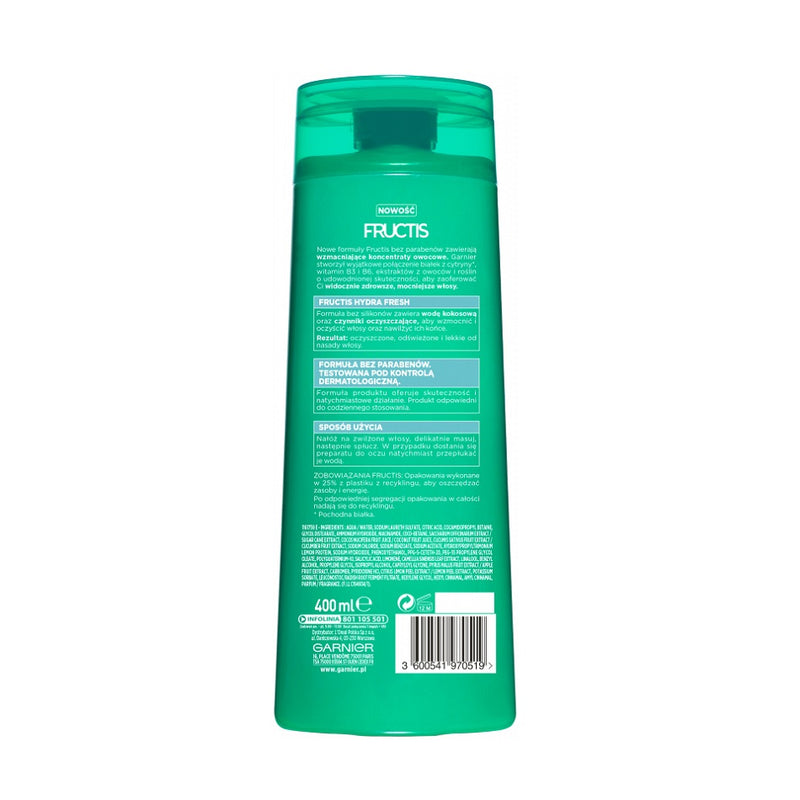 Garnier Fructis Hydra Fresh Shampoo 400ml BD