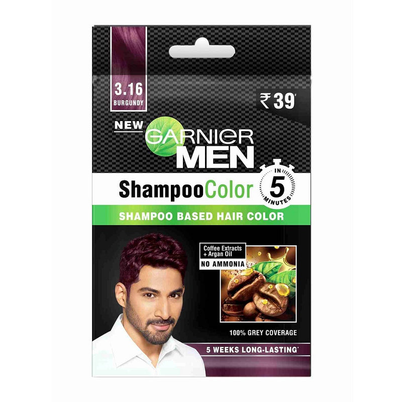 Garnier Men Shampoo Color Shade 3.16 Burgundy 10ml+10ml BD