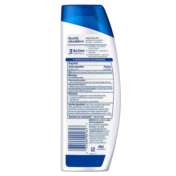 Head & Shoulders 2 In 1 Classic Clean Shampoo + Conditioner 400ml IN BD