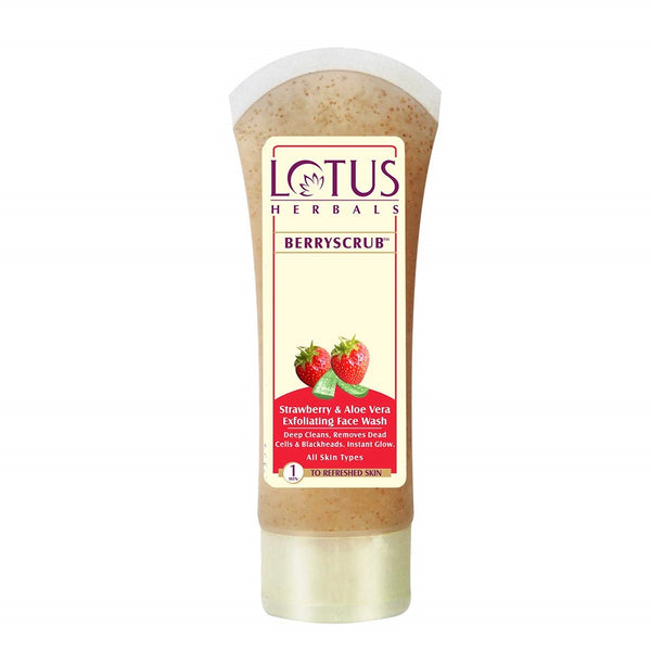Lotus Herbals Berryscrub Strawberry & Aloe Vera Face Wash