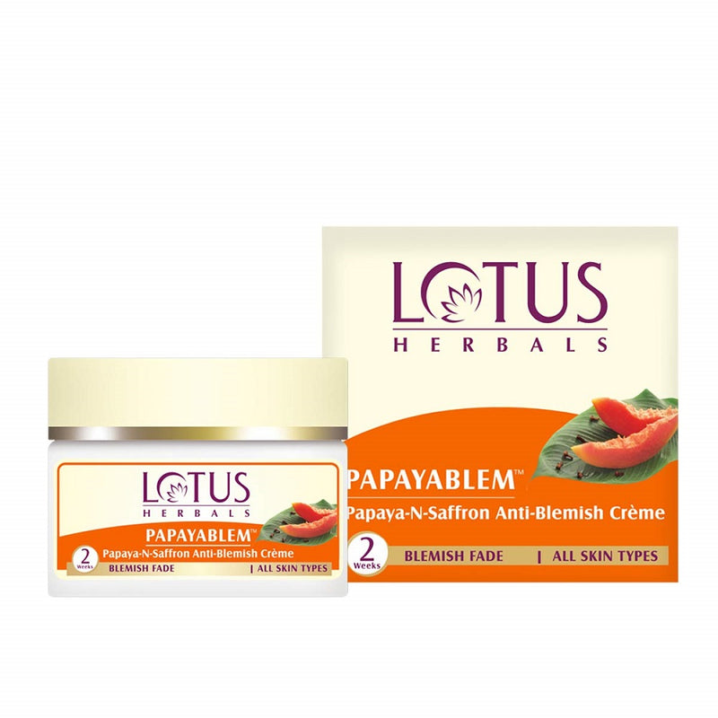 Lotus Herbals Papayablem Papaya-N-Saffron Anti-Blemish Cream 50g BD