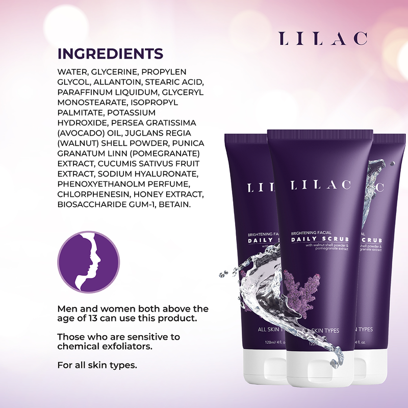 Lilac Daily Scrub All Skin Types 120ml BD