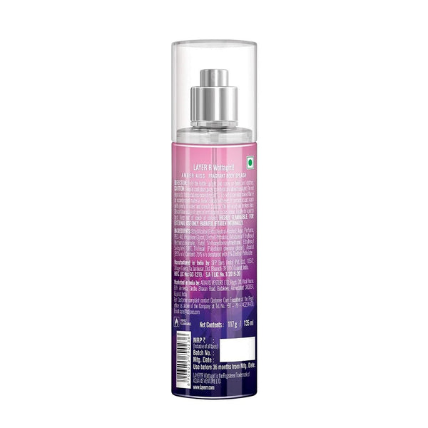 Layer'r Wottagirl! Amber Kiss Body Splash For Her 135ml