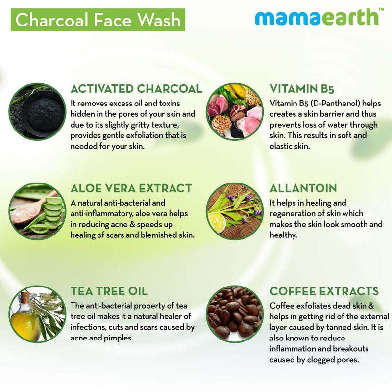 Mamaearth Charcoal Face Wash for Oil Control 100ml BD 
