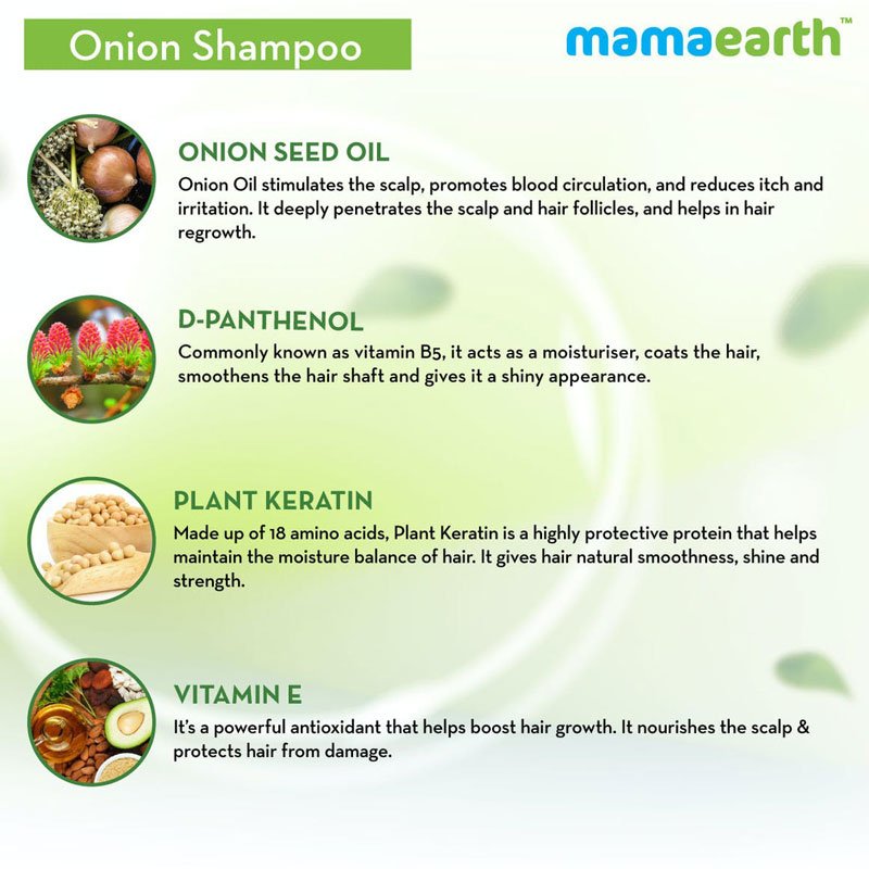 Mamaearth Onion Shampoo for Hair Fall Control 