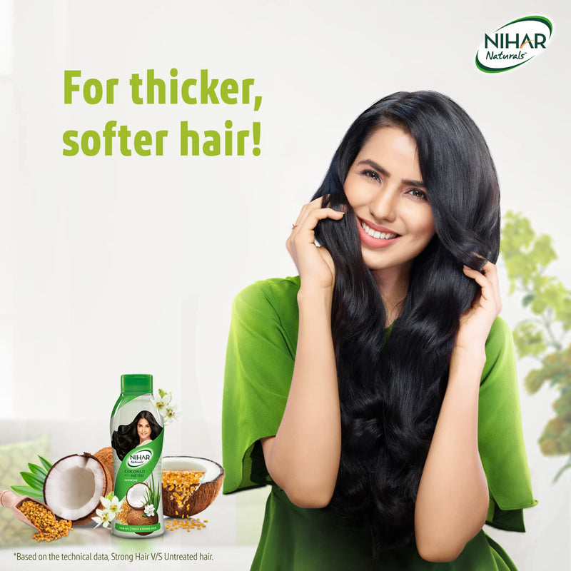 Nihar Naturals Coconut Hair Oil with Methi & Jasmine 200ml BD