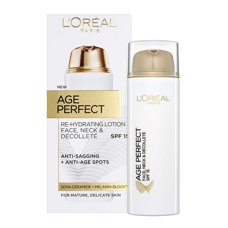 L'Oréal Paris Age Perfect Re-Hydrating Lotion Face Neck & Décolleté 50g BD
