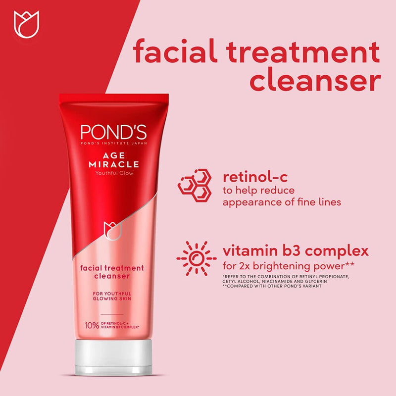 Pond's Age Miracle Youthful Glow Facial Cleanser 100ml BD