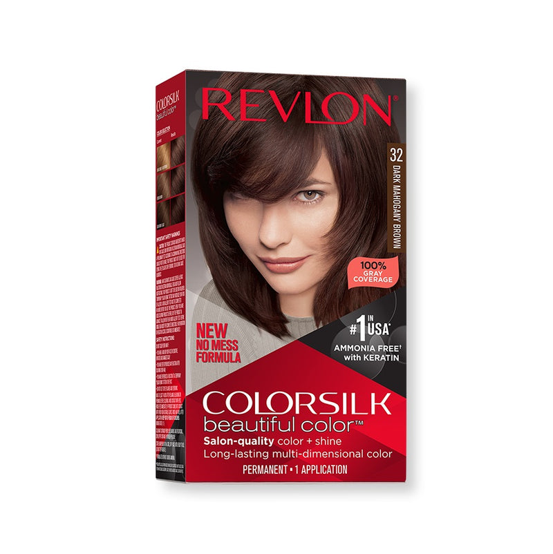 Revlon ColorSilk Beautiful Color Hair Color Dark Mahogany Brown 32 BD