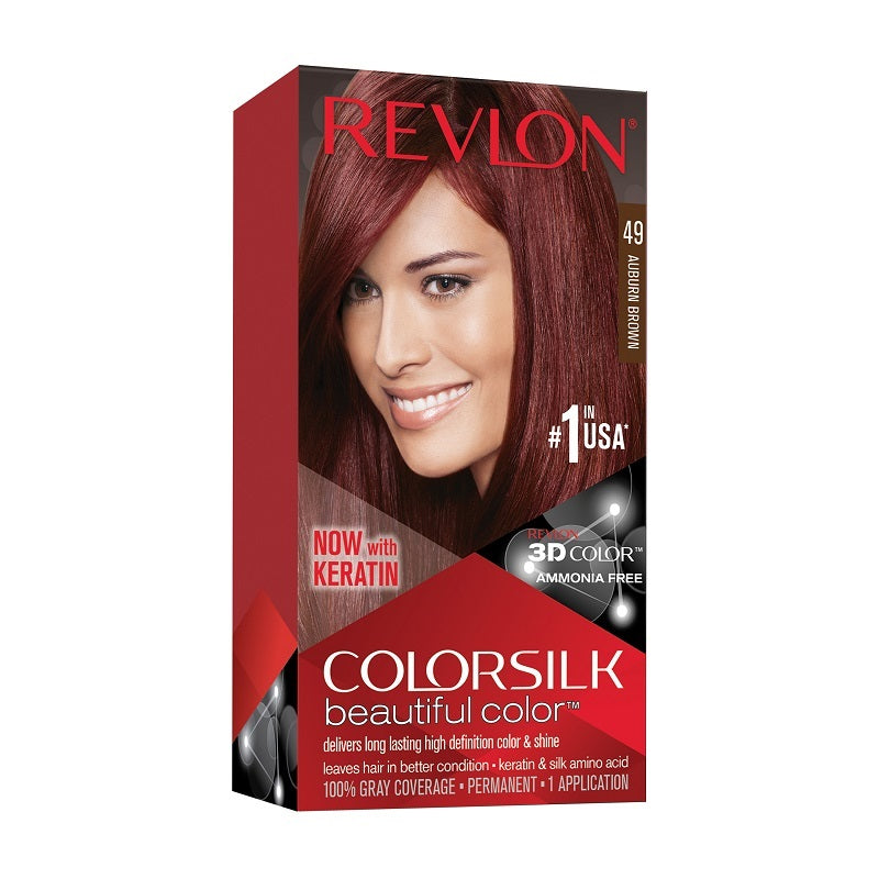 Revlon ColorSilk Beautiful Color Hair Color Auburn Brown 49 BD