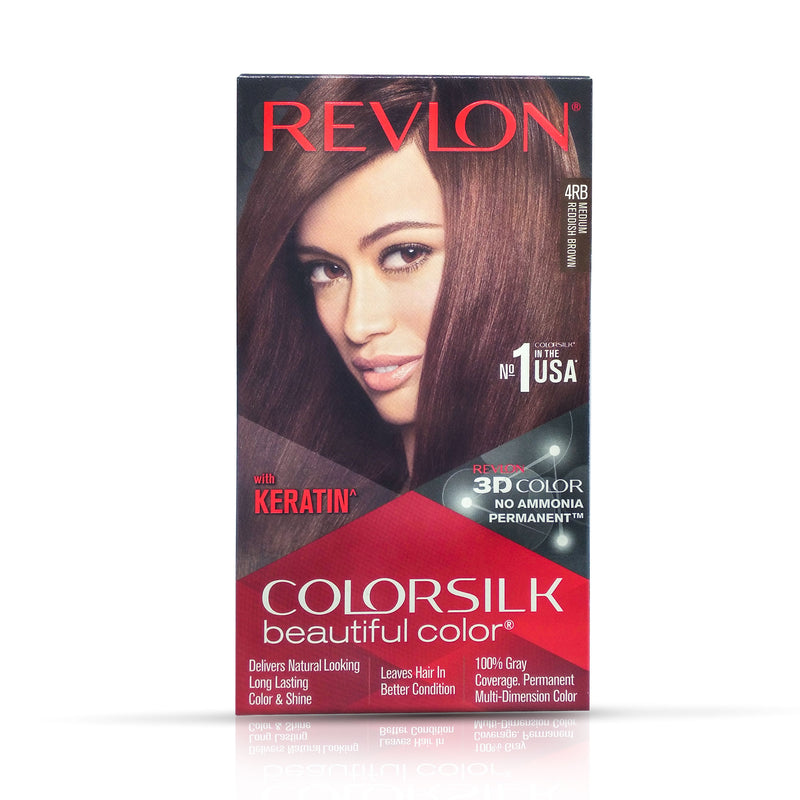 Revlon ColorSilk Beautiful Color Hair Color Medium Reddish Brown 4RB BD