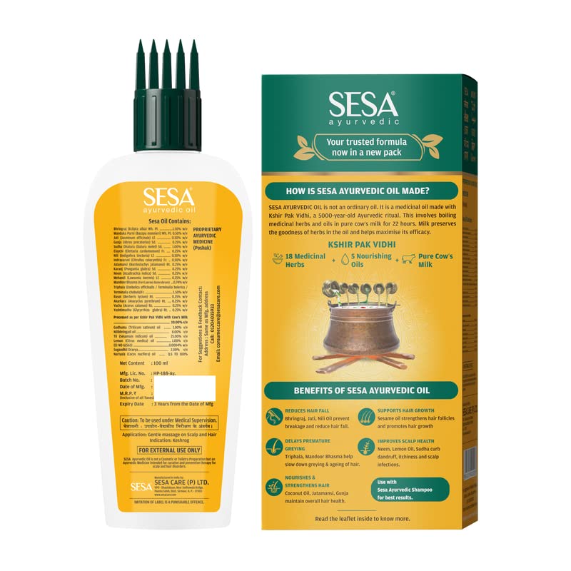 Sesa Ayurvedic Hair Oil Reduces Hair Fall 100ml BD