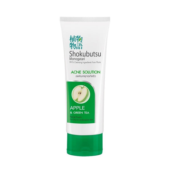 Shokubutsu Acne Solution Facial Foam with Apple & Green Tea 100ml BD