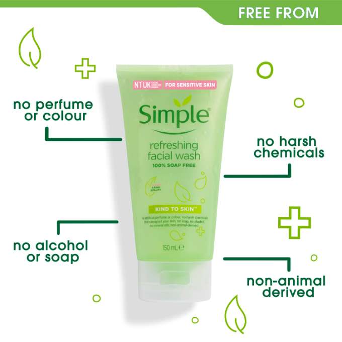 Simple Kind to Skin Refreshing Facial Gel Wash 150ml BD