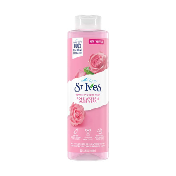 St. Ives Refreshing Body Wash Rose Water & Aloe Vera 650ml BD