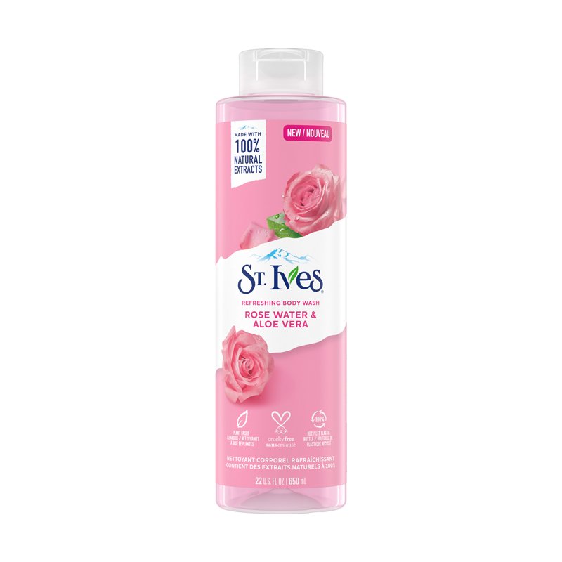 St. Ives Refreshing Body Wash Rose Water & Aloe Vera 650ml BD