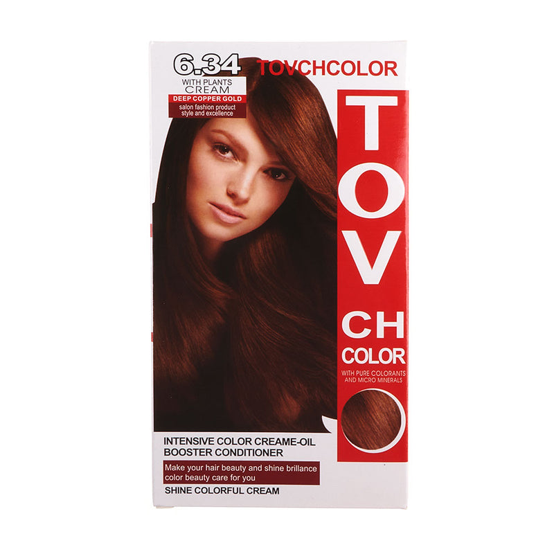Tovch Intensive Color Creame-Oil 6.34 Deep Copper Gold 80ml BD