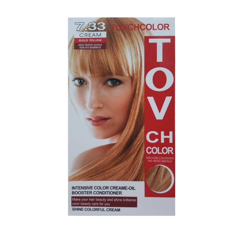 Tovch Intensive Color Creame-Oil 7.33 Gold Yellow 80ml BD