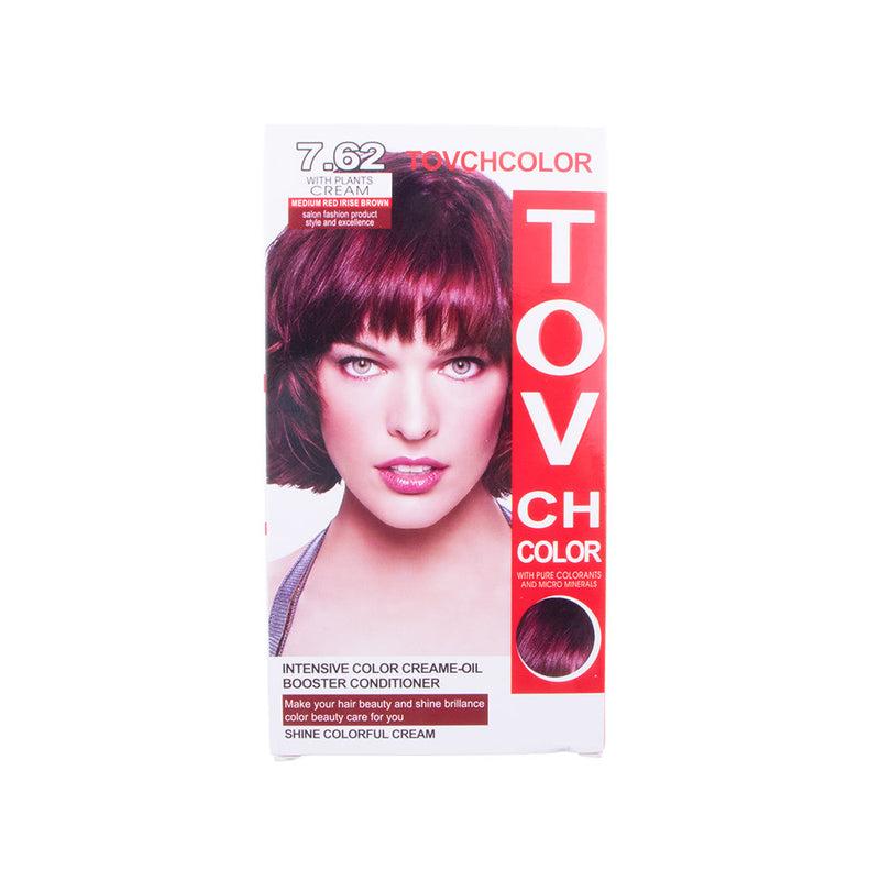Tovch Intensive Color Creame-Oil 7.62 Medium Red Irise Brown 80ml BD