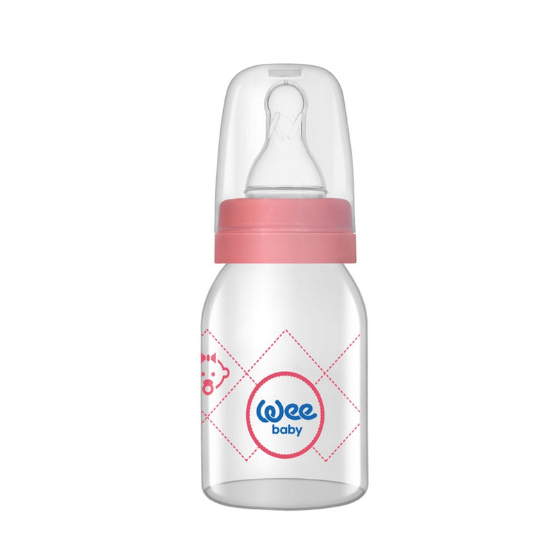 Wee Baby Classic Glass Feeding Bottle Baby Pink 125ml BD