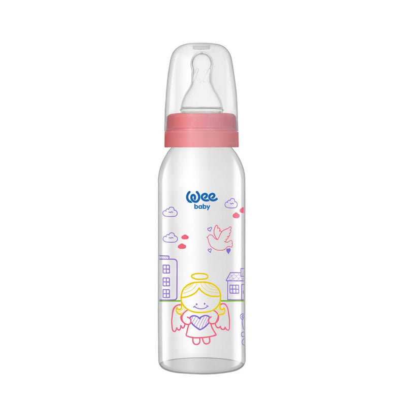 Wee Baby Classic Glass Feeding Bottle Baby Pink 250ml BD