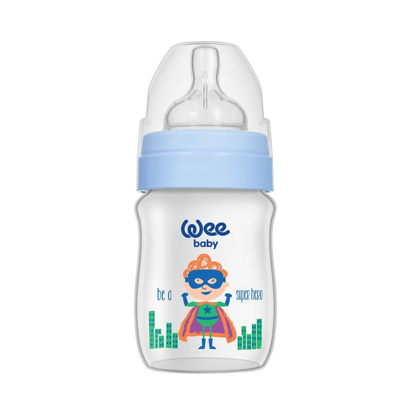 Wee Baby Classic Plus Wide Neck PP Bottle Baby Blue150ml BD