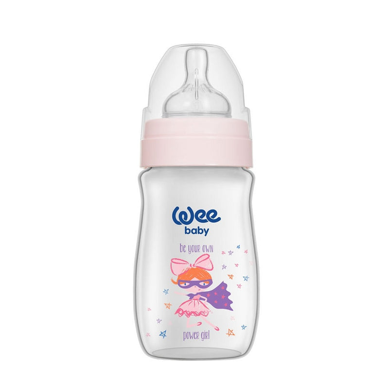 Wee Baby Classic Plus Wide Neck PP Bottle Baby Pink 250ml BD