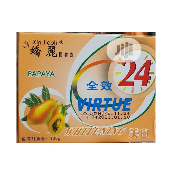 Xin Jiaoli Viture 24 Papaya Whitening Soap 100g BD