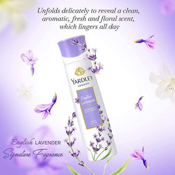 Yardley London English Lavender Body Spray for Women 150ml BD