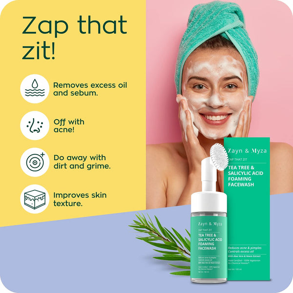 Zayn & Myza Tea Tree & Salicylic Acid Foaming Face Wash for Women 100ml BD